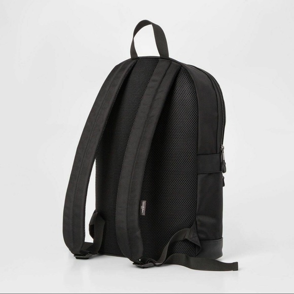 GOODFELLOW & CO COME NYLON TRAVEL BACKPACK POCKETS ZIPPER TOP BLACK NWT - Picture 2 of 2